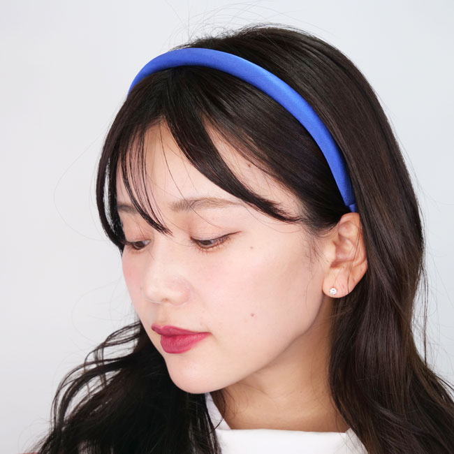 1/2 パデッド ヘッドバンド (シルク シャルムーズ コーンフラワー)