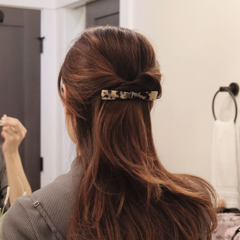 リボン ボウ ロング アンド スキニー バレッタ (アイボリートーキョー)