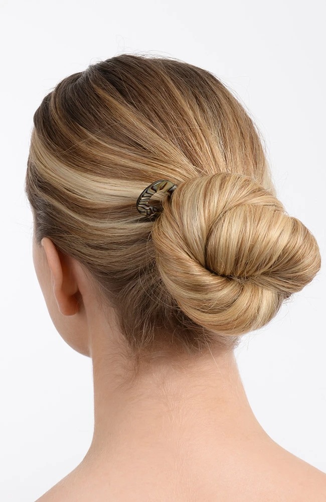 ロング トゥース シニヨン ピン （オニキス）