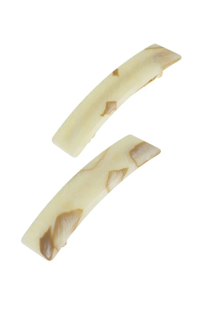 レクタングル バレッタ ２個セット (カラーラ)