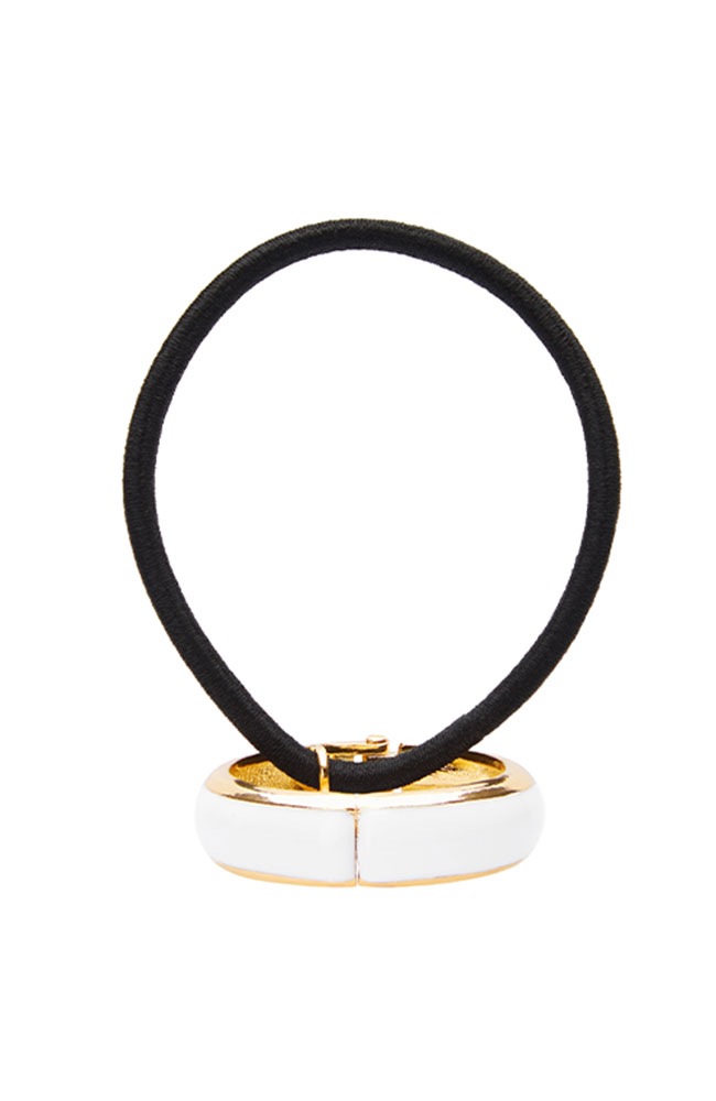 エナメル コーン カフ ポニー (ホワイト)