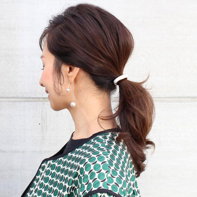 エナメル コーン カフ ポニー (ホワイト)