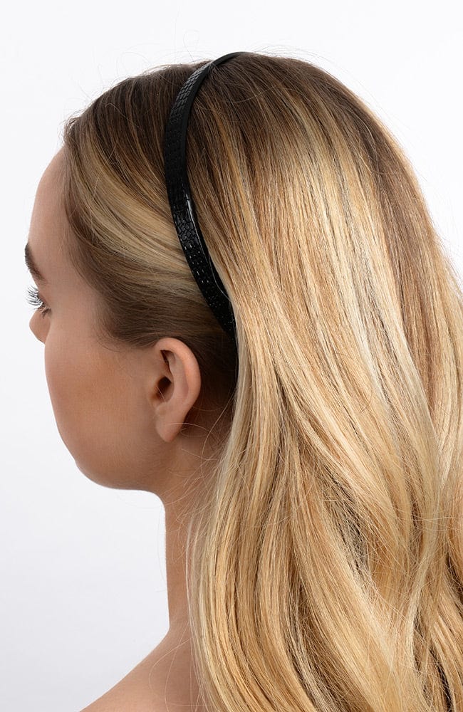 1/2 ウルトラコンフォート ヘッドバンド (クロコ ブラック)