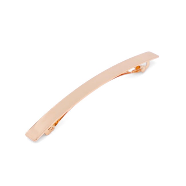 シャイニー メタル ロング アンド スキニー バレッタ （ゴールド）