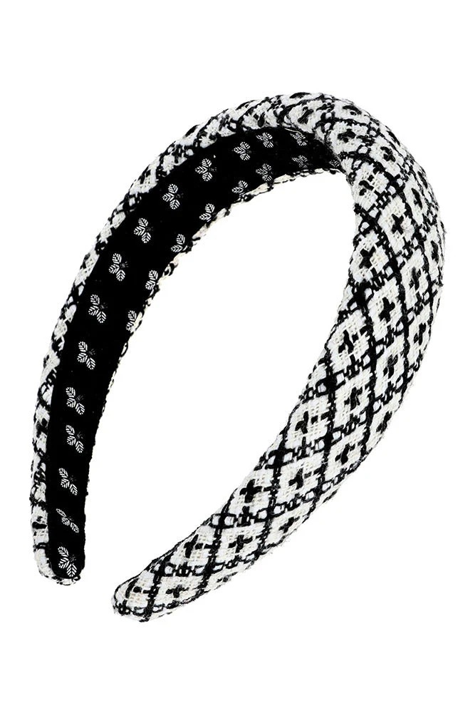 クラレット ヘッドバンド (ブラック/ホワイト)