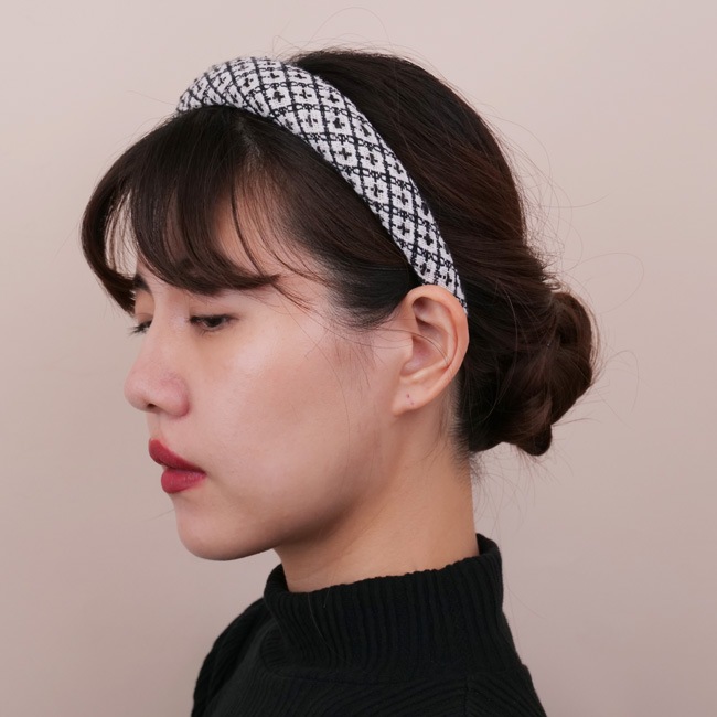 クラレット ヘッドバンド (ブラック/ホワイト)