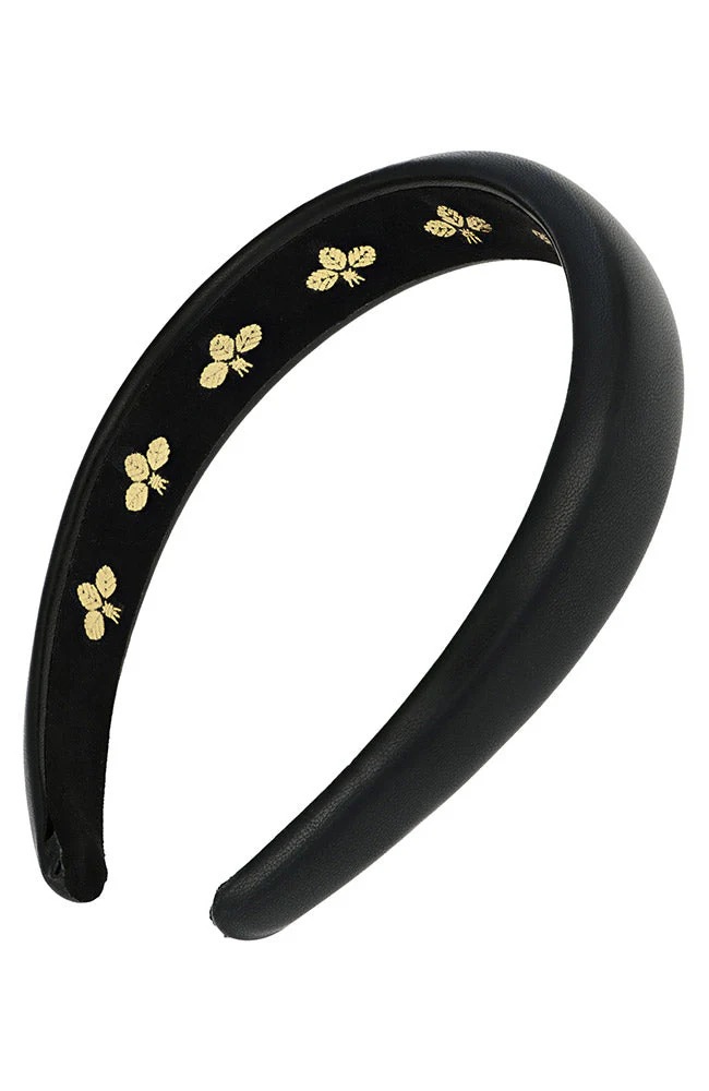 ルマ レザー パデッド ヘッドバンド（ブラック）