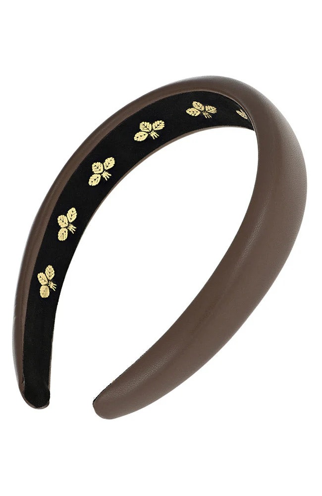 ルマ レザー パデッド ヘッドバンド (チョコレート)