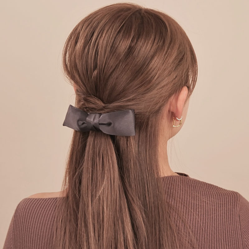 バミューダ ボウ ボリューム バレッタ (グラファイト)