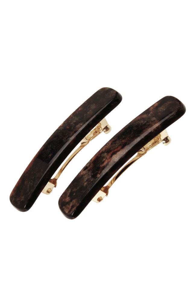 ミニ レクタングル バレッタ 2個セット (モジャーブ)