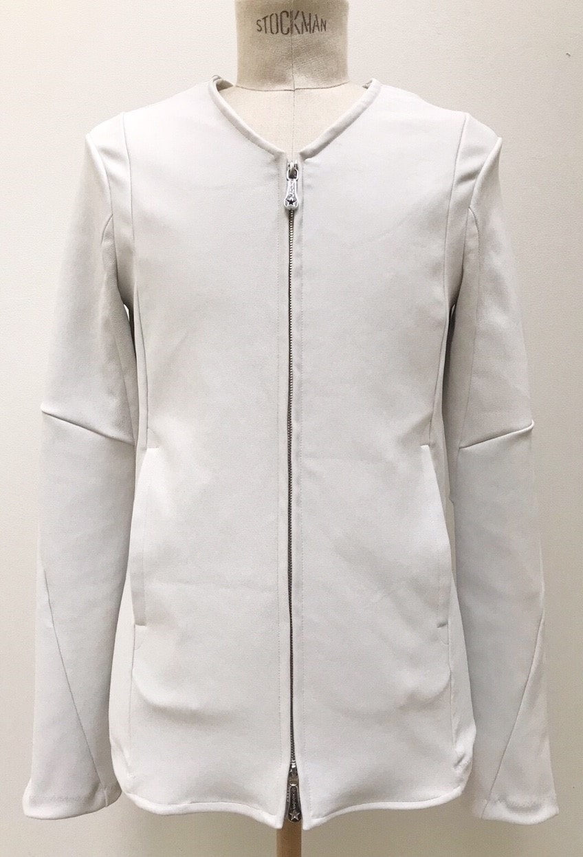 ML2581 Hi-Tension Stretch Lamb Leather V ZIP-UP Jacket #01