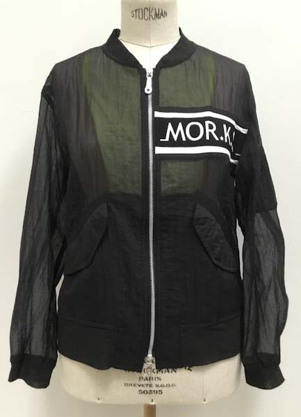 MO2652 WOMEN ： Ultralight NylonMesh Summer MA-1 Blouson #09 Black