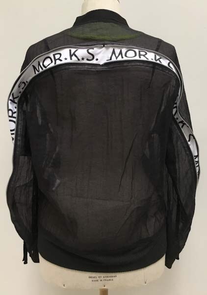 MO2652 WOMEN ： Ultralight NylonMesh Summer MA-1 Blouson #09 Black