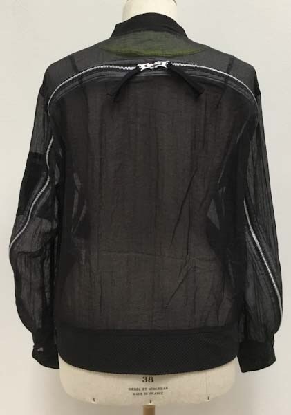 MO2652 WOMEN ： Ultralight NylonMesh Summer MA-1 Blouson #09 Black