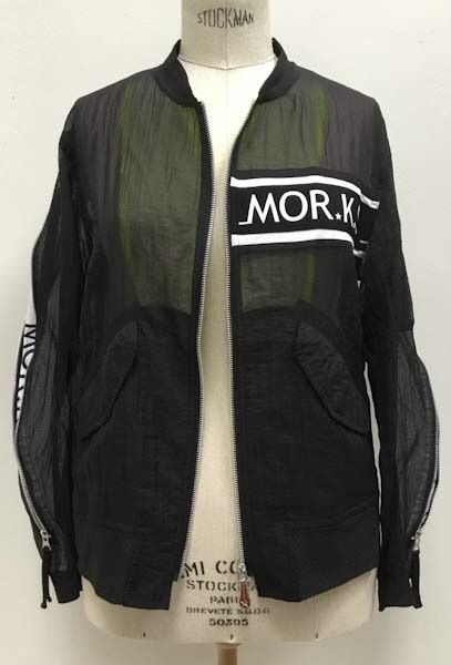 MO2652 WOMEN ： Ultralight NylonMesh Summer MA-1 Blouson #09 Black 