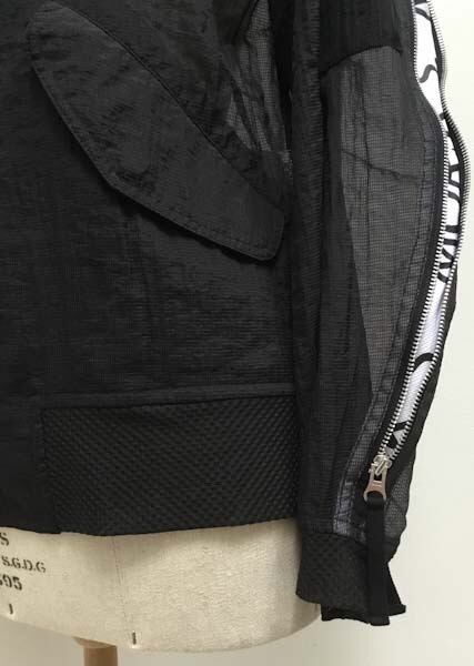 MO2652 WOMEN ： Ultralight NylonMesh Summer MA-1 Blouson #09 Black