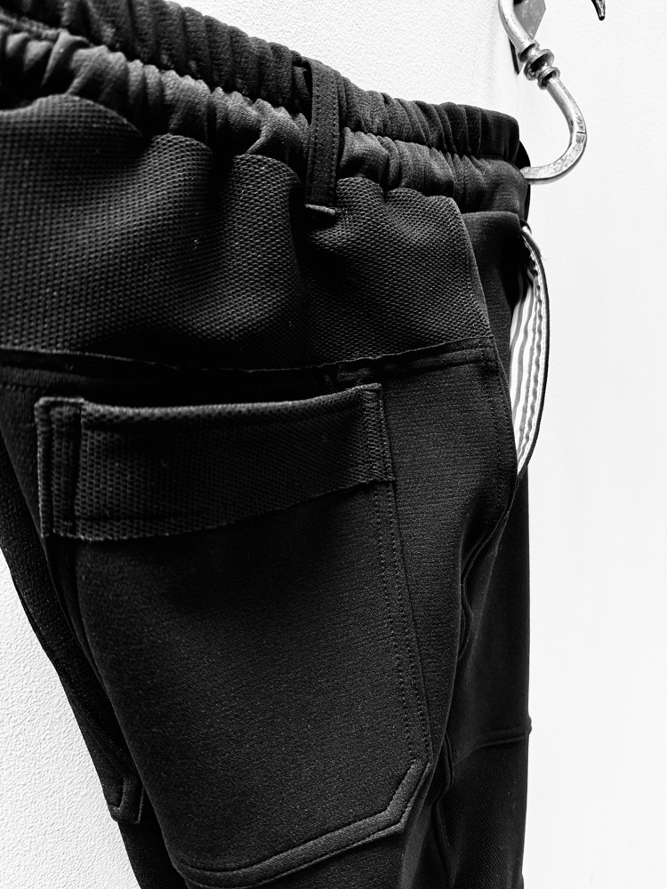 MB3114【再入荷】BACK MESH PONTI ROMA KOOL BIKER PANTS #BLACK | MAN