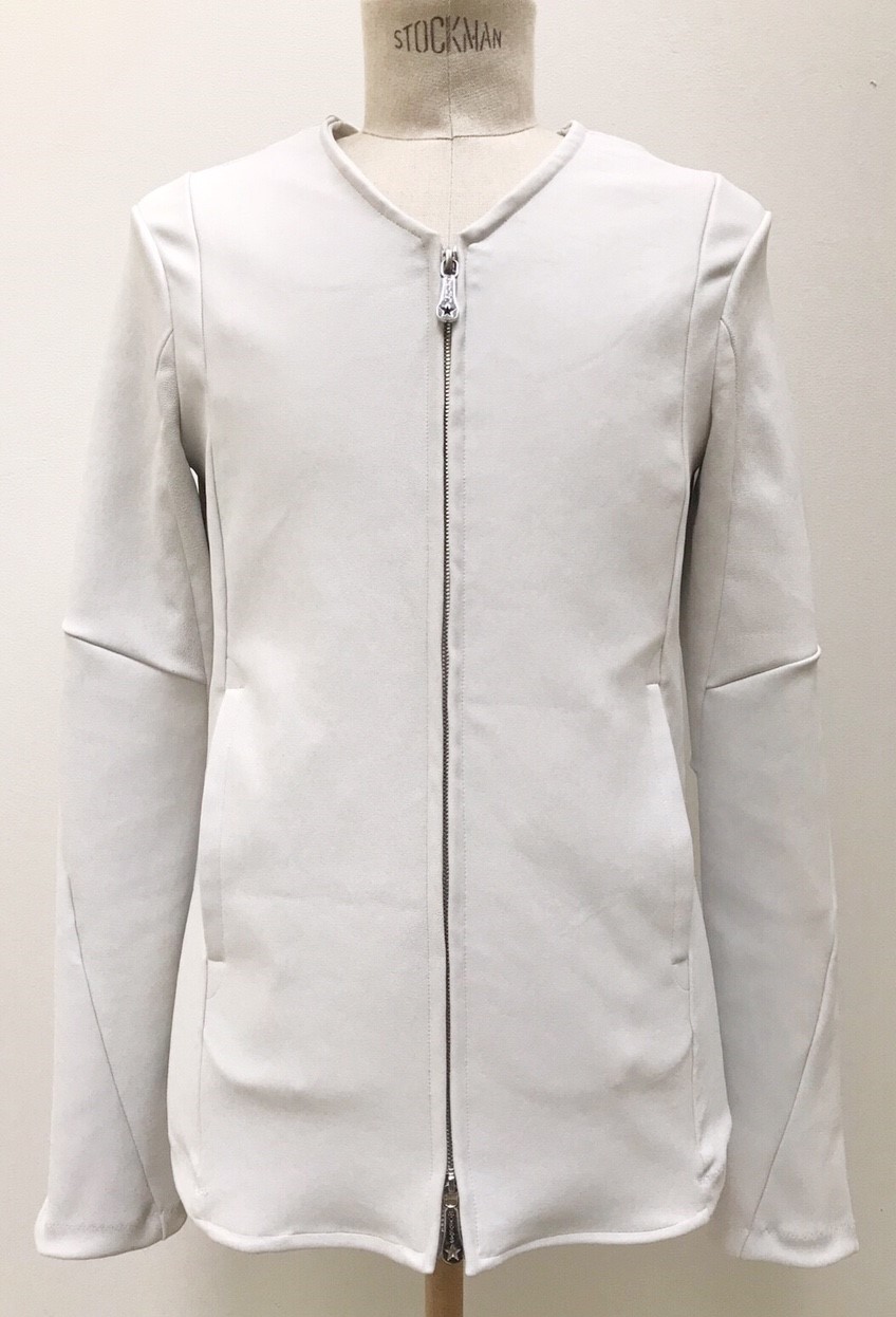 ML2581 Hi-Tension Stretch Lamb Leather V ZIP-UP Jacket #01