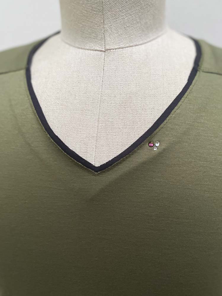 フランシストモークスのレイヤードVネックTシャツ ターコイズブルー 5．6oz ハイクオリティーTシャツ 5001－01 538