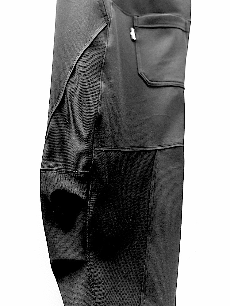 MB3128【NEW】BACK MESH PONTI THUNDERBOLT⚡ CURVE PANTS #ALL
