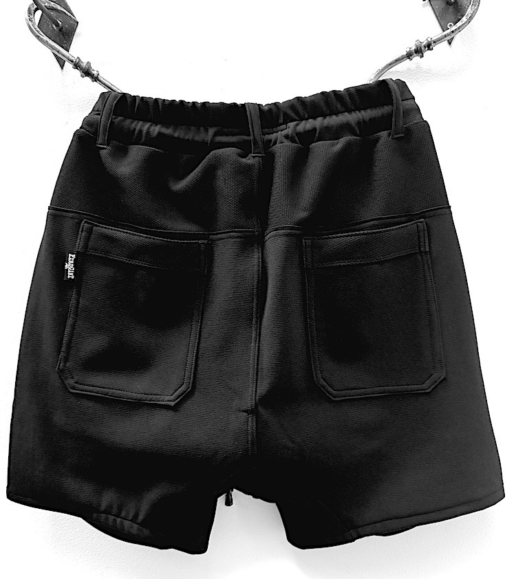 MB3127 BACK MESH PONTI BIKER SHORTS #ALL BLACK | NEW ARRIVAL
