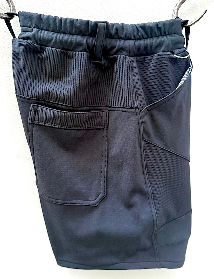MB3127 BACK MESH PONTI BIKER SHORTS #ALL CHARCOAL | NEW