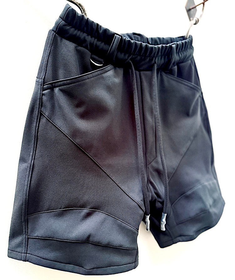 MB3127 BACK MESH PONTI BIKER SHORTS #ALL CHARCOAL | NEW ARRIVAL