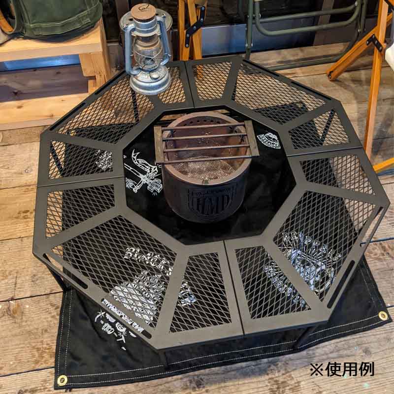 大幅値引き中！【新品未使用】 BLACKSMITH HMD 焚火シート ブラック Droppers premium シルクプリント 焚き火シート BLACK | 取扱