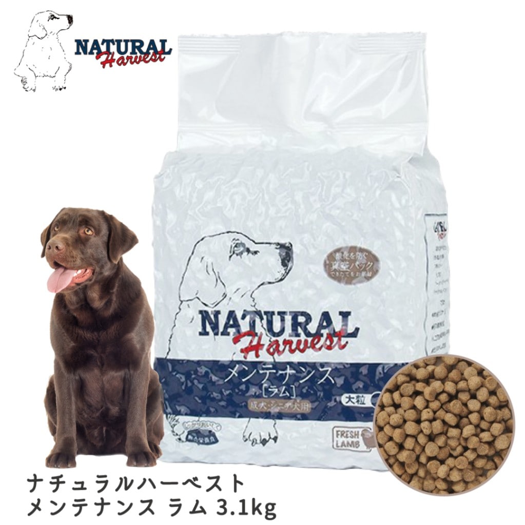 ナチュラルハーベスト メンテナンス ラム 3.1kg 3袋 大粒 【公式通販】