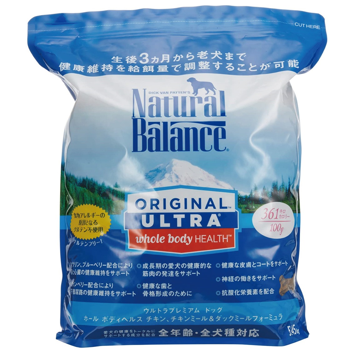 行列のできるレビュー商品、集めました。高評価アイテム 3袋セット ナチュラルバランス ホールボディ オリジナルウルトラ ドッグフード