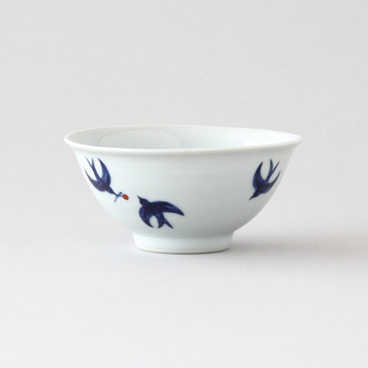 九谷焼 つばめ 湯呑み（日下華子）