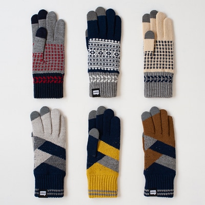 フルール、ジオメトリー タッチパネル対応ニット手袋（エヴォログ／EVOLG）