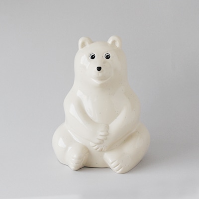 シロクマ貯金箱（プラステップ／PLASTEP）