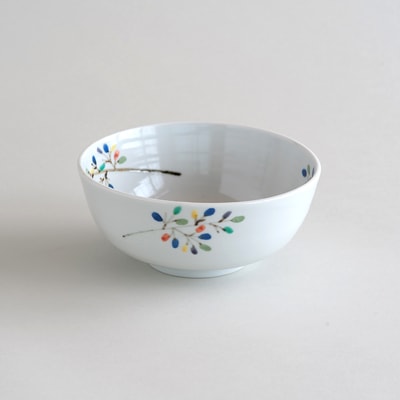 色絵彩梢ならべ 4.5寸鉢（徳永遊心）