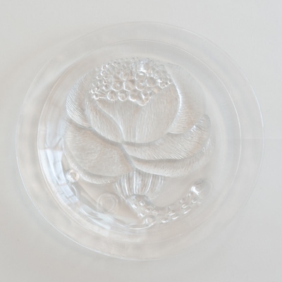 【ヴィンテージ】03 ピオニ／Pioni プレート 21cm クリア（オイバ・トイッカ／Oiva Toikka）