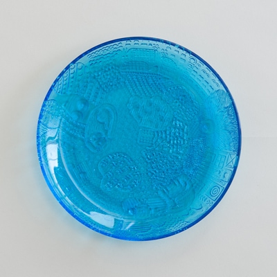 【ヴィンテージ】11 ファウナ／Fauna プレート 17.5cm ライトブルー（オイバ・トイッカ／Oiva Toikka）