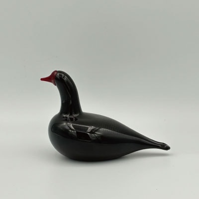 【ヴィンテージ】73 Nokikana / Bald Coot ブラック×レッド（オイバ・トイッカ／Oiva Toikka）