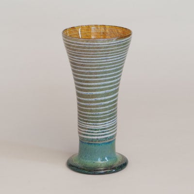 【ヴィンテージ】24 Pro Arte Ranta フラワーベース H22.5cm グリーン（オイバ・トイッカ／Oiva Toikka）