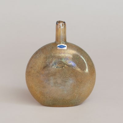 【ヴィンテージ】25 Mansikkapaikka フラワーベース H17cm グリーン（オイバ・トイッカ／Oiva Toikka）