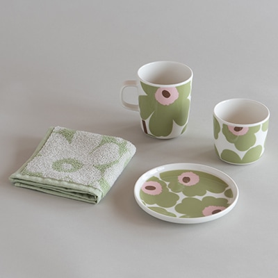 【日本限定】ウニッコ ライトグリーン×ライトピンク（マリメッコ／marimekko）