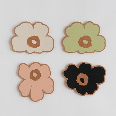 ウニッコ コルク コースター 12cm（マリメッコ／marimekko）