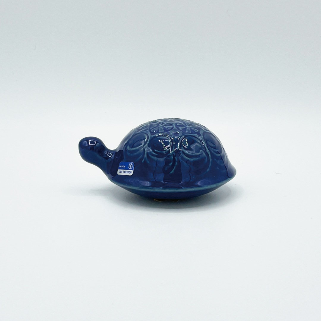 ヴィンテージ】33 青いカメ（リサ・ラーソン／Lisa Larson） フリー