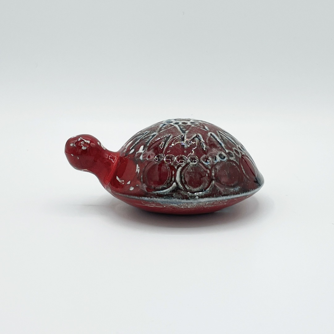 ヴィンテージ】34 赤いカメ（リサ・ラーソン／Lisa Larson） フリー