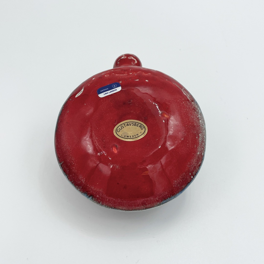 ヴィンテージ】34 赤いカメ（リサ・ラーソン／Lisa Larson） フリー