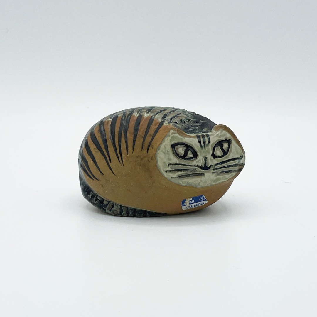 リサラーソン　丸まった猫　置物　工芸品　Lilla Zoo 猫 ヴィンテージ ヴィンテージ】35 丸まったネコ（リサ・ラーソン／Lisa Larson