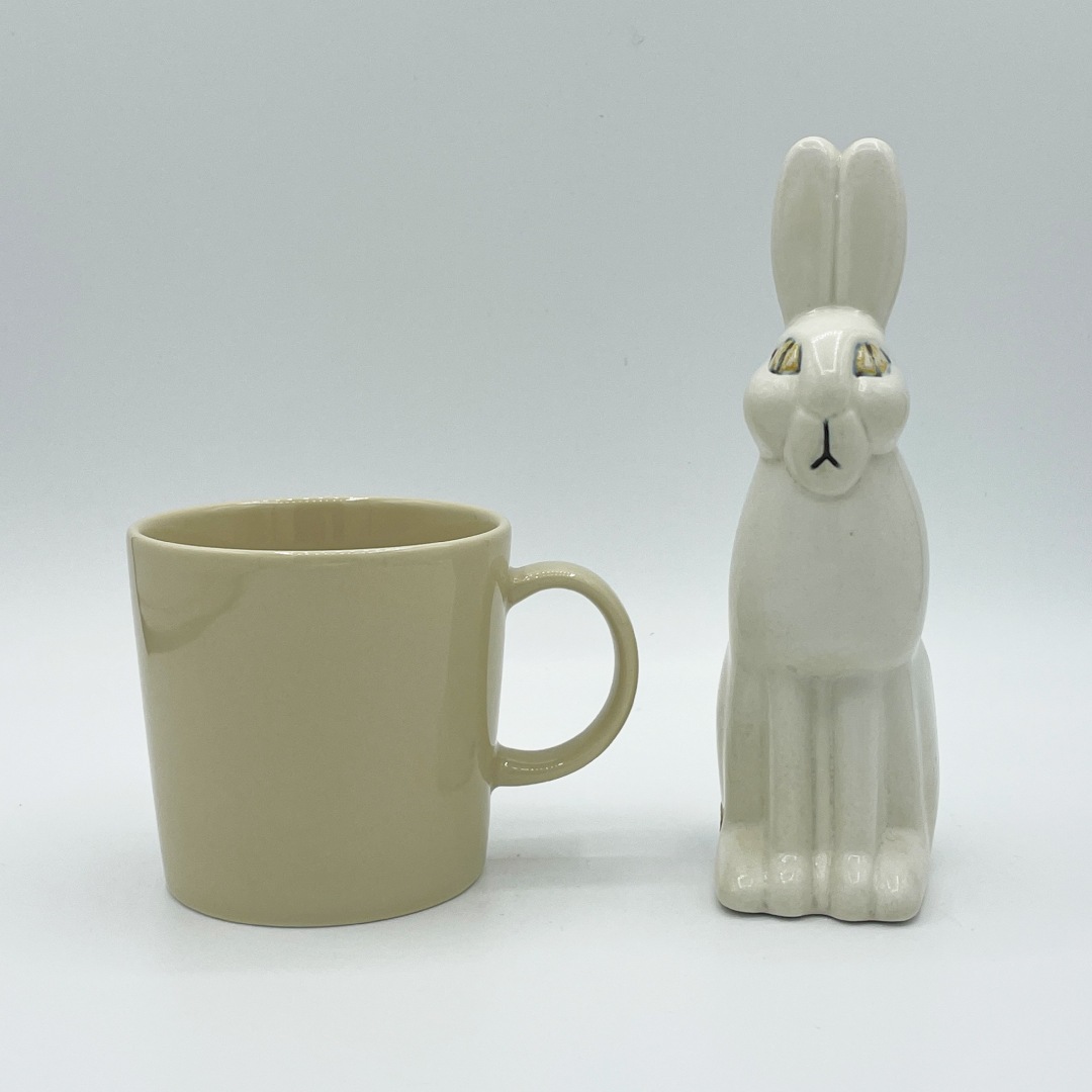 【ヴィンテージ】40 ウサギ 白（リサ・ラーソン／Lisa Larson）