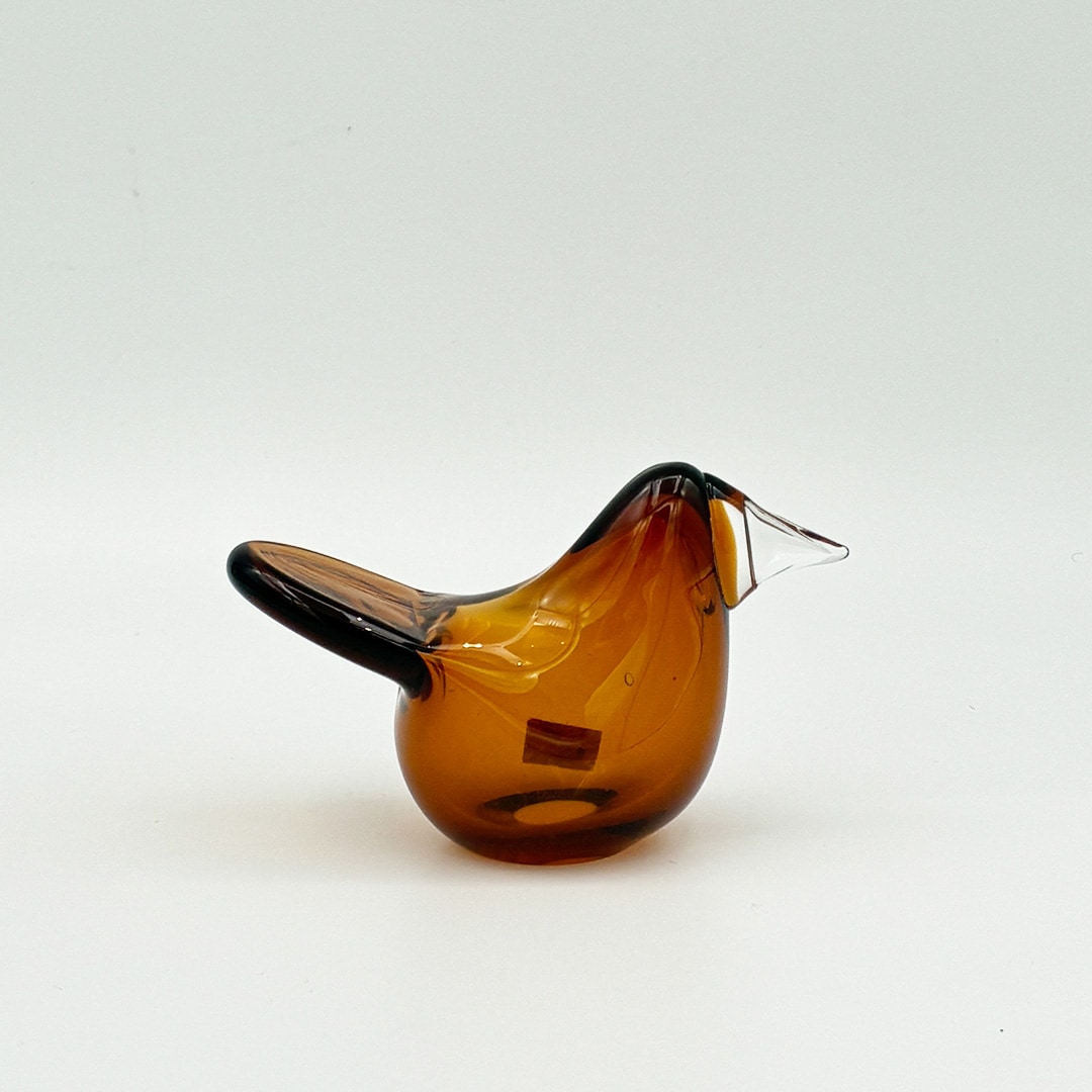 【ヴィンテージ】79 Sieppo／Flycatcher ブラウン×クリア（オイバ・トイッカ／Oiva Toikka）