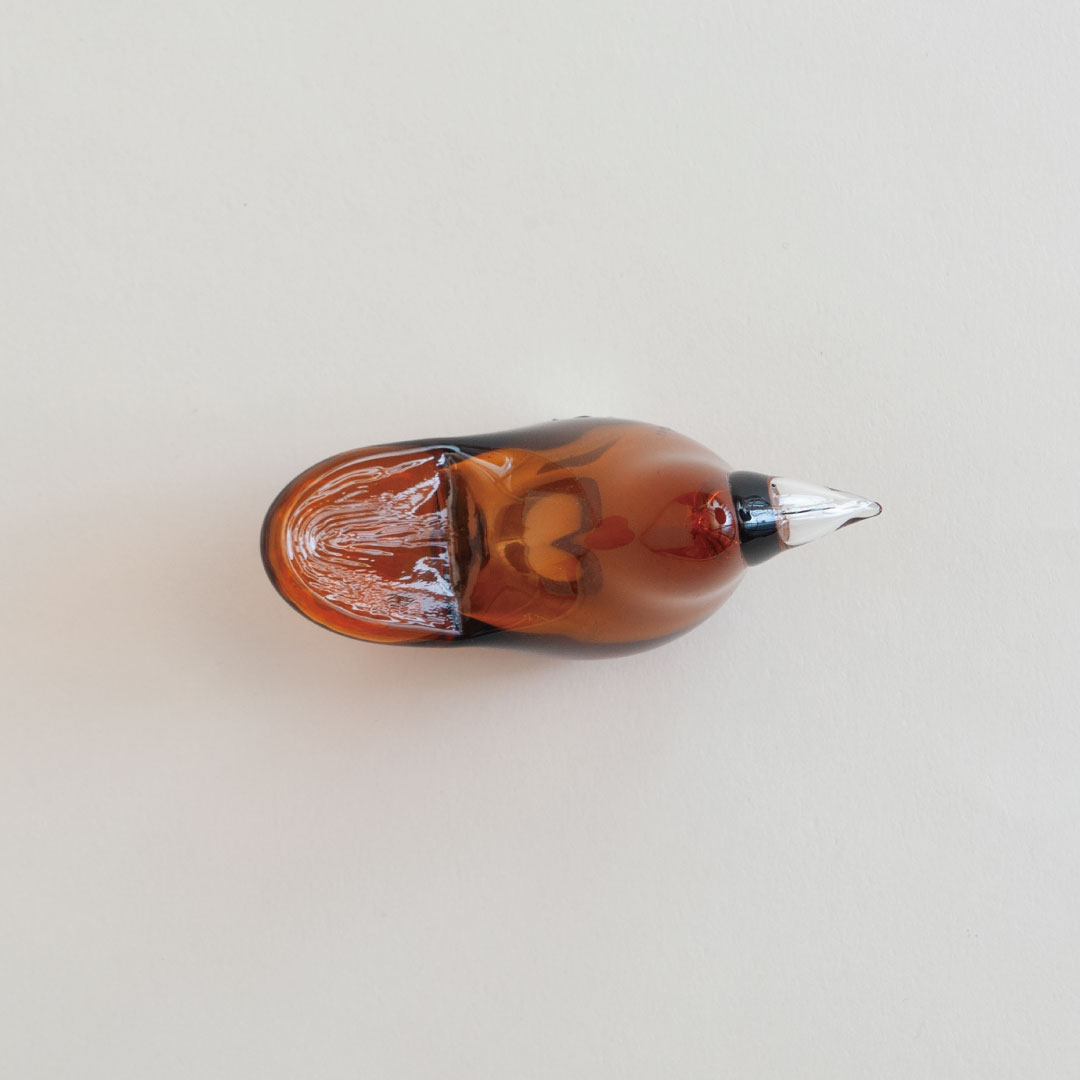 【ヴィンテージ】79 Sieppo／Flycatcher ブラウン×クリア（オイバ・トイッカ／Oiva Toikka）