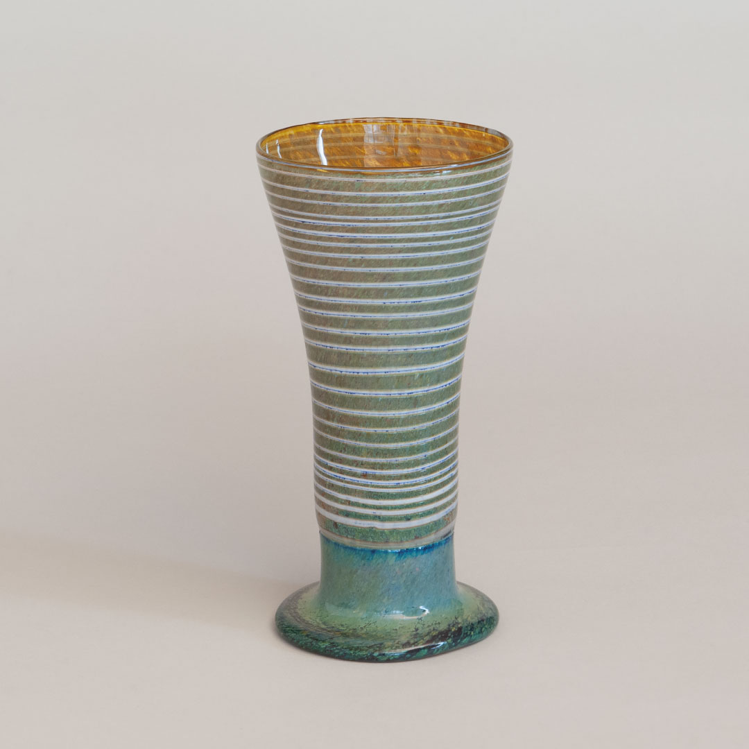 【ヴィンテージ】24 Pro Arte Ranta フラワーベース H22.5cm グリーン（オイバ・トイッカ／Oiva Toikka）