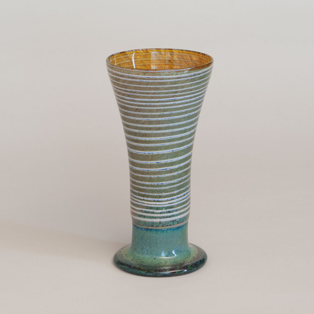 【ヴィンテージ】24 Pro Arte Ranta フラワーベース H22.5cm グリーン（オイバ・トイッカ／Oiva Toikka）